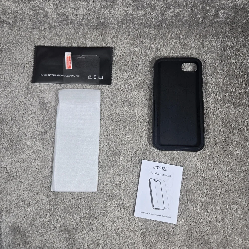 JOYOZE Cellphone Case Black Ring Stand‎ Screen Protector iPhone SE 7 8 4.7